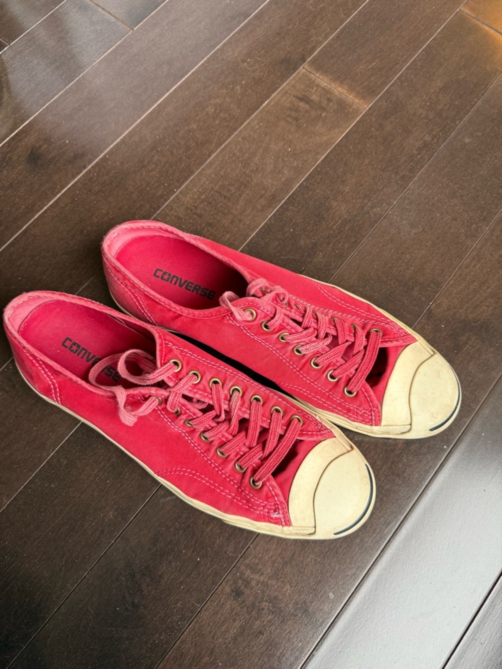 Converse Red Canvas Low-Top Sneakers